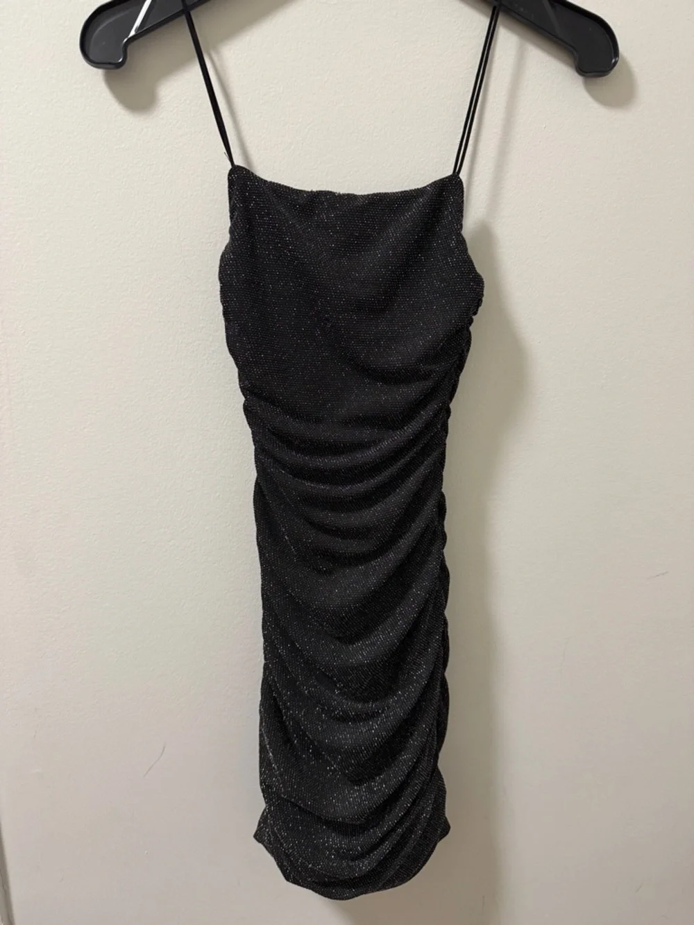 Princess Polly Reeva Ruched Women’s Mini Dress in Black & Silver. Size 0. - Picture 1 of 6